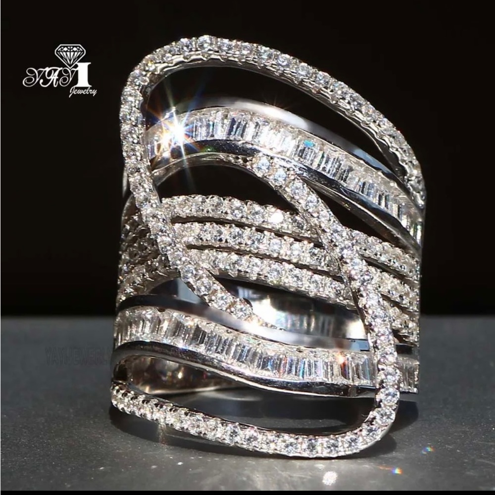 925/18k Princess Crown Promise Ring